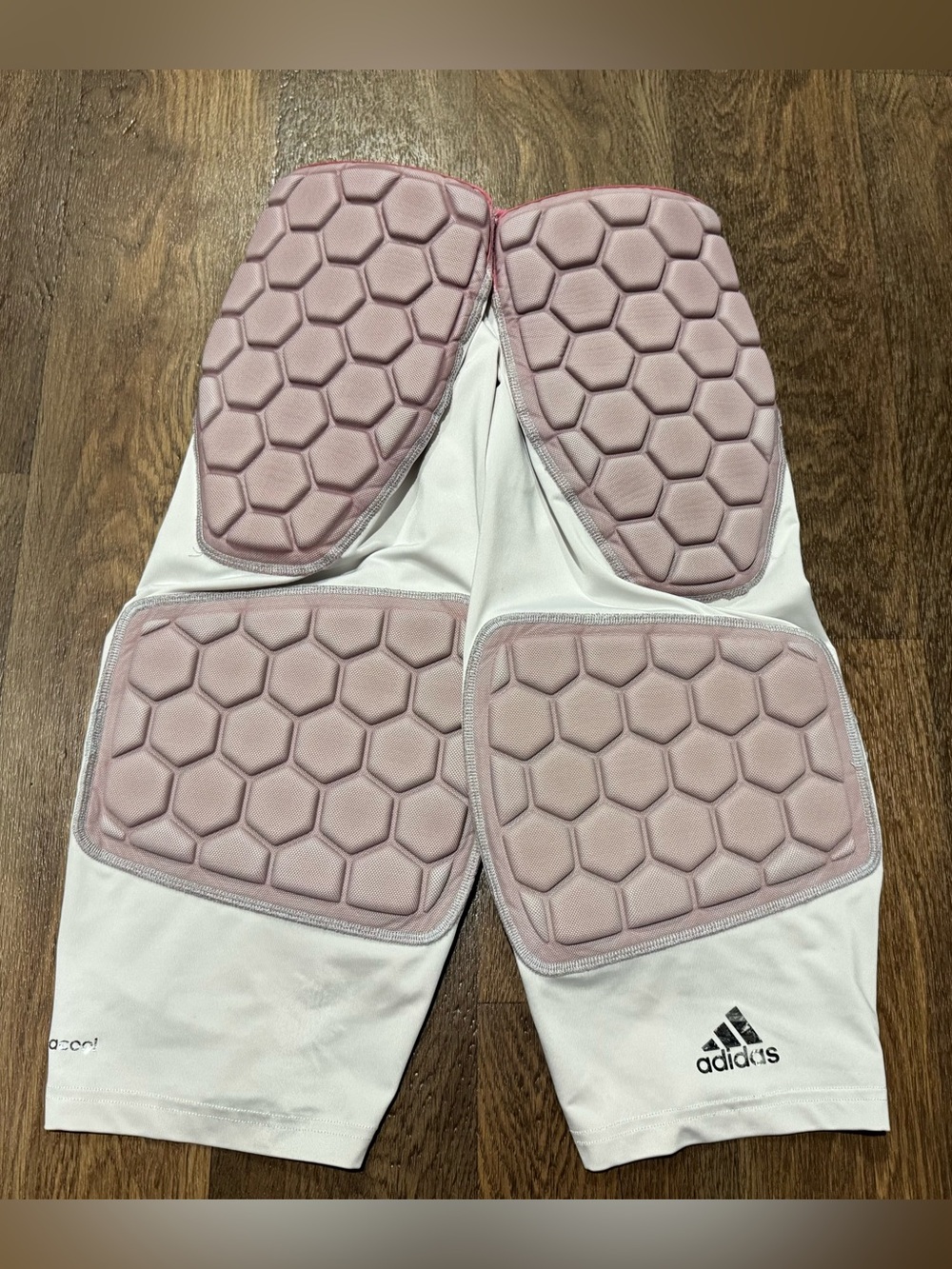 Adidas techfit padded compression shorts women’s size XL White Pink - Picture 2 of 9